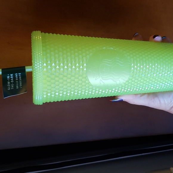 Starbucks Fall 2022 Glow in the dark Lemongrass bling 24 oz. & 16 oz Cold Cup - Picture 3 of 7